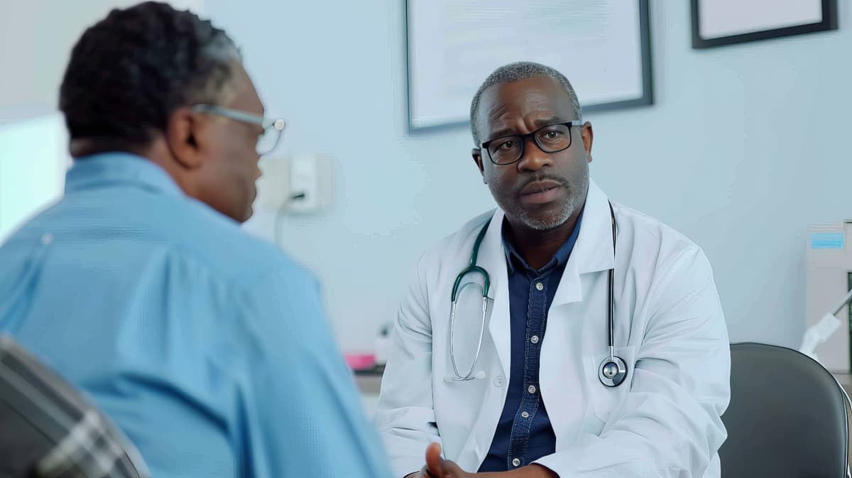 Doctor consulting with patient